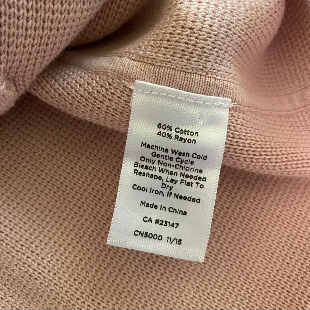 Talbots Dressy Knit Sweater Barbiecore Dusty Rose Pink Cardigan Size Medium